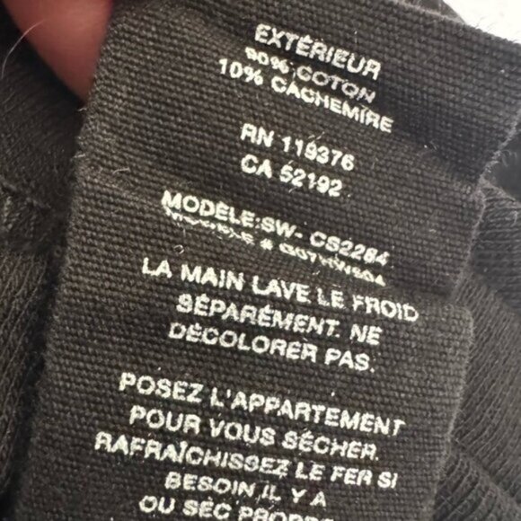 Helmut Lang Cashmere Cotton Cuff Crew Neck Knit Top T Shirt Minimalist Soft M - Picture 10 of 13